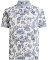 Etro - Polo En Coton Piqué À Motif Paisley Floral - Lyst