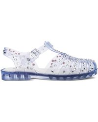 Melissa - Crystal-embellished Jelly Sandals - Lyst