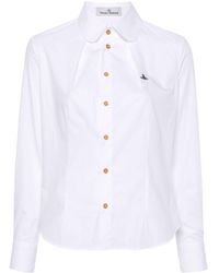 Vivienne Westwood - Orb Logo-embroidery Cotton Shirt - Lyst