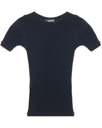 AURALEE - Top A Maniche Corte - Lyst