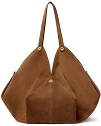 Versace - Grand Sac Porté Épaule Protea En Daim - Lyst
