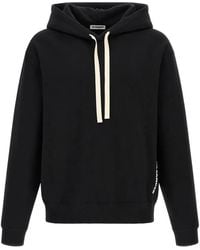 Jil Sander - Logo-Print Drawstring Hoodie - Lyst