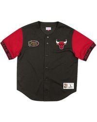 Mitchell & Ness - X Nba Chicago Bulls Mesh Button-Front Shirt - Lyst