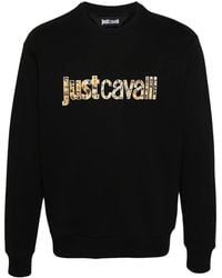 Just Cavalli - Logo-Print Cotton Sweatshirt - Lyst