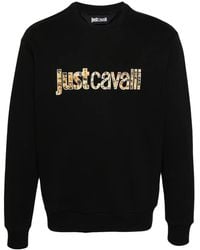 Just Cavalli - Logo-Print Cotton Sweatshirt - Lyst