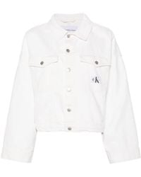 Calvin Klein - Button-Up Denim Shirt Jacket - Lyst