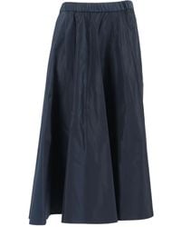 Aspesi - Elastic-Waist Flared Midi Skirt - Lyst