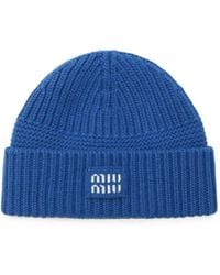 Miu Miu - Wool And Cashmere Beanie - Lyst