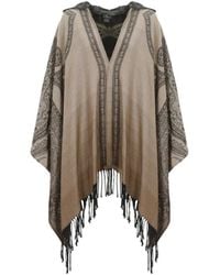 Etro - Paisley-Pattern Fringed Cape - Lyst