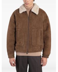 Salvatore Santoro - Shearling-Collar Zip-Up Jacket - Lyst
