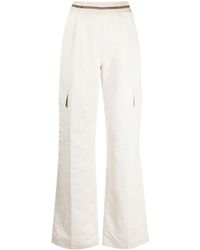 Helmut Lang - Logo-waistband Pleated Cargo Trousers - Lyst