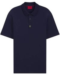 HUGO - Logo-Plaque Polo Shirt - Lyst