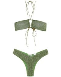 Oséree - Lumiere Bandeau Bikini Met Stenen - Lyst