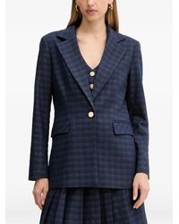 Fracomina - Single-Breasted Checked Blazer - Lyst
