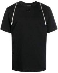 HELIOT EMIL - Zip-Detail Cotton T-Shirt - Lyst