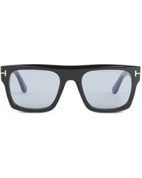 Tom Ford - Lunettes De Soleil Cyrus À Monture Carrée Et Logo T - Lyst