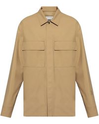 Jil Sander - Hemdjacke Mit Logo-Stickerei - Lyst