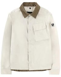 Belstaff - Veste Ground En Coton À Col En Velours Côtelé - Lyst