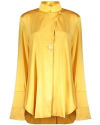 Ellery - Asymmetric-Fastening Long-Sleeves Shirt - Lyst