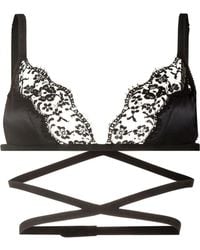 Dolce & Gabbana - Lace-Detailing Satin Bra - Lyst
