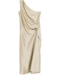 Amsale - Satin One-Shoulder Dress - Lyst