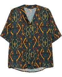 Low Brand - Geometric-Print Short-Sleeve Shirt - Lyst