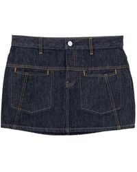 Helmut Lang - Mini Denim Skirt - Lyst