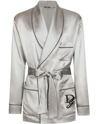 Dolce & Gabbana - Chemise De Pyjama En Soie - Lyst