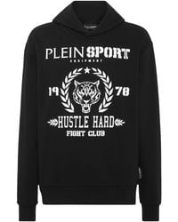 Philipp Plein - Logo-Print Cotton-Blend Hoodie - Lyst