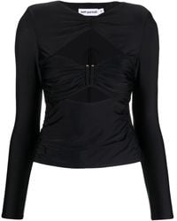 Self-Portrait - Ruched Cut-Out Top - Lyst