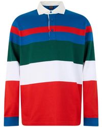 Paul & Shark - Striped Long-Sleeve Polo Shirt - Lyst
