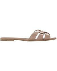 Saint Laurent - Tribute Patent Leather Sandals - Lyst