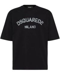 DSquared² - Milano T-Shirt Met Vervaagd Effect - Lyst