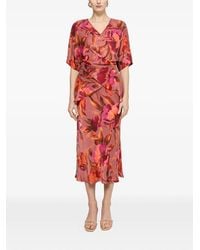 Nissa - Printed V-Neck Top - Lyst