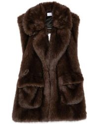 LE SULLY STUDIO - Faux-Fur-Panelled Longline Jacket - Lyst