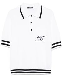 Balmain - エンブロイダリー ポロシャツ - Lyst