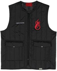 Vision Of Super - Logo-embroidered Padded Gilet - Lyst