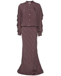 Kristina Ti - Ruffled Striped Maxi Dress - Lyst