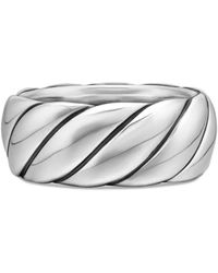 David Yurman - Sterling Sculpted Cable Band Ring (9Mm) - Lyst