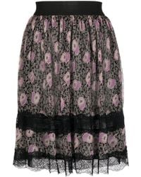 Anna Sui - Floral-print Pleated Skirt - Lyst