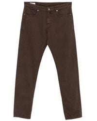 Incotex - Jean Droit À Patch Logo - Lyst