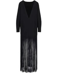KHAITE - Paley Kleid mit Fransensaum - Lyst