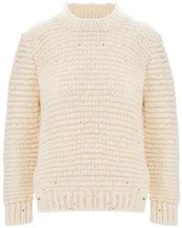 Herno - Sequin-Embellished Corncob-Stitch Sweater - Lyst