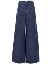 Emporio Armani - Belt-Loop Wide-Leg Jeans - Lyst