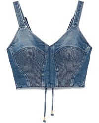 Murmur - Top vaquero estilo corsé - Lyst