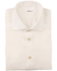 Kiton - Camisa Con Cuello Italiano - Lyst