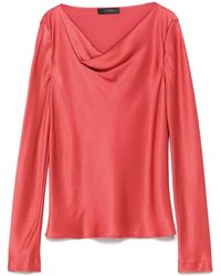 Alberta Ferretti - Satin Blouse - Lyst