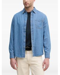Benetton - Chemise En Jean À Poche Poitrine - Lyst