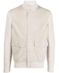 Brunello Cucinelli - Long-sleeve Buttoned Silk Jacket - Lyst