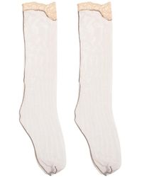 Valentino Garavani - Lace-Trim Mesh Socks - Lyst